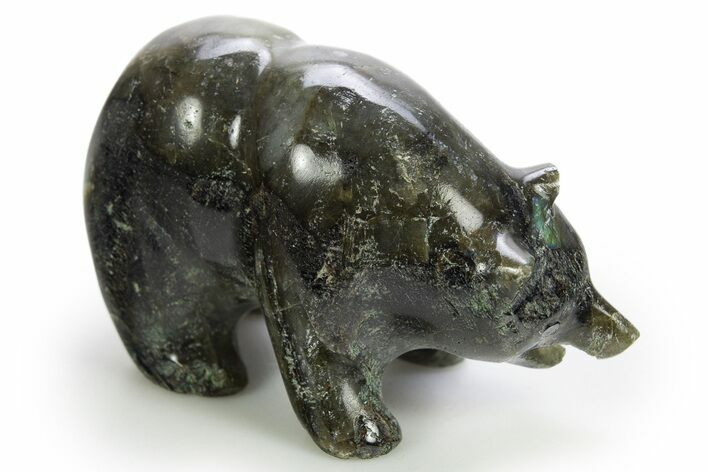 Realistic Polished Labradorite Bear #308434